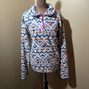 Eddie Bauer Cozy Multicolor Patterned Women's Sweater
